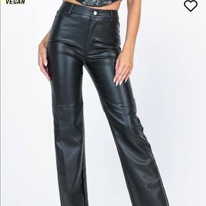 Princess polly black leather macey pants🖤